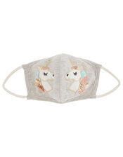 Sequin Unicorn Face Mask, , large