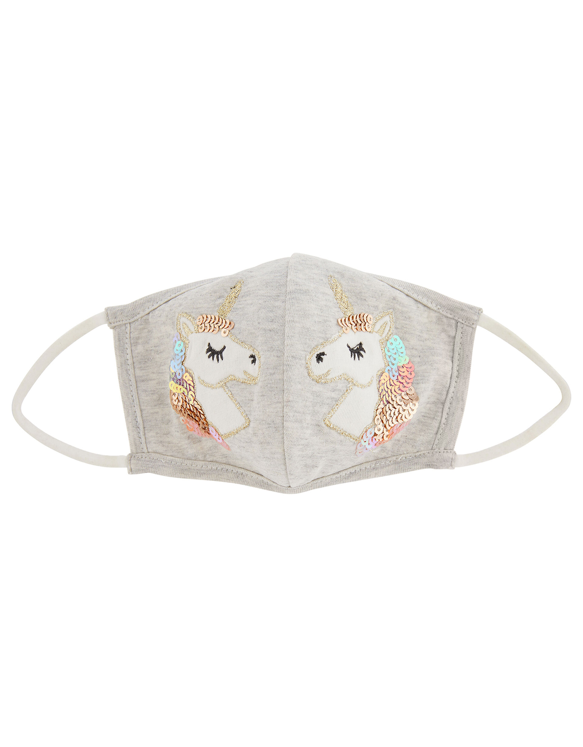 Sequin Unicorn Face Mask, , large