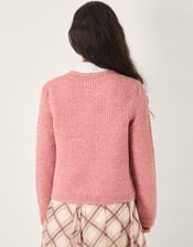 Suki Stitch Cardigan, Pink (PINK), large