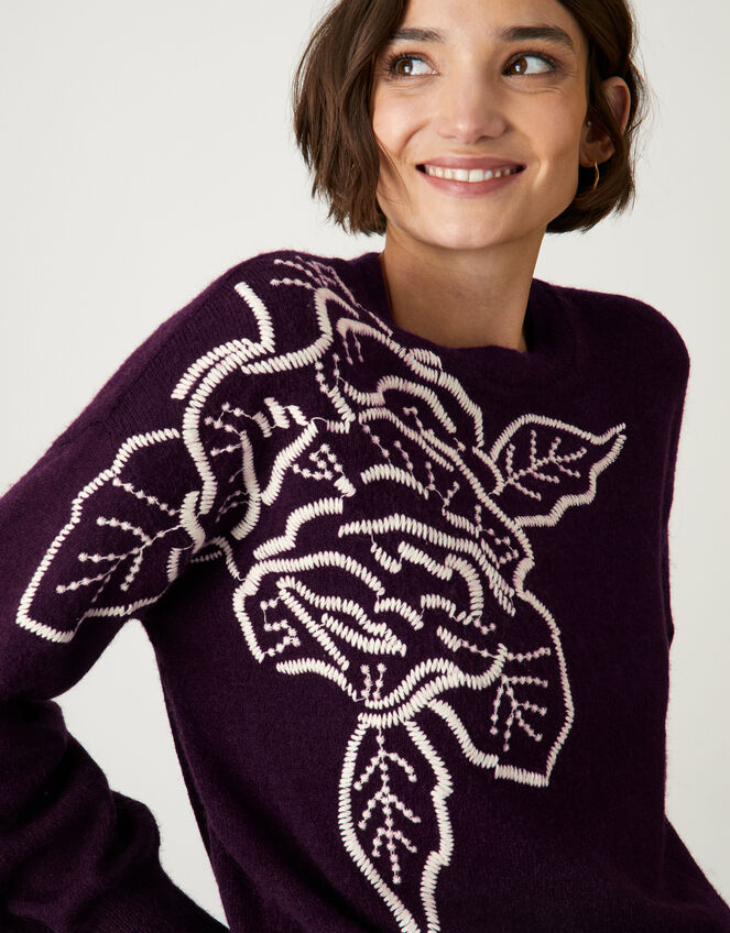 New Visual Cornelli Jumper, Red (BERRY), large