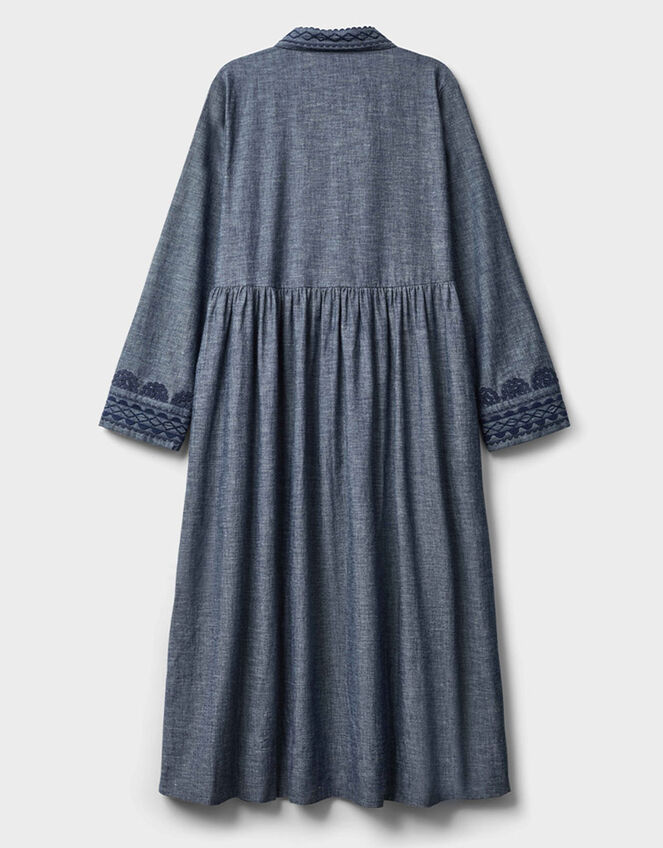 East Shreya Chambray Cotton Shirt Dress, Blue (BLUE), large