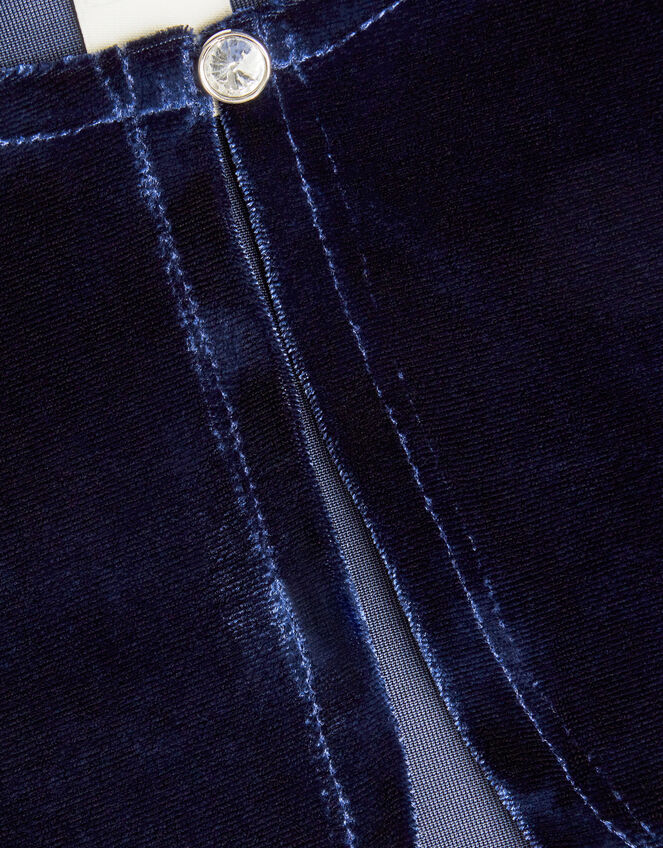 Niamh Velvet Cardigan, Blue (NAVY), large