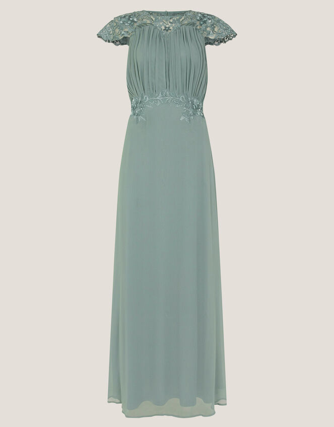 Elodie Lace Chiffon Bridesmaid Dress, Green (SAGE), large