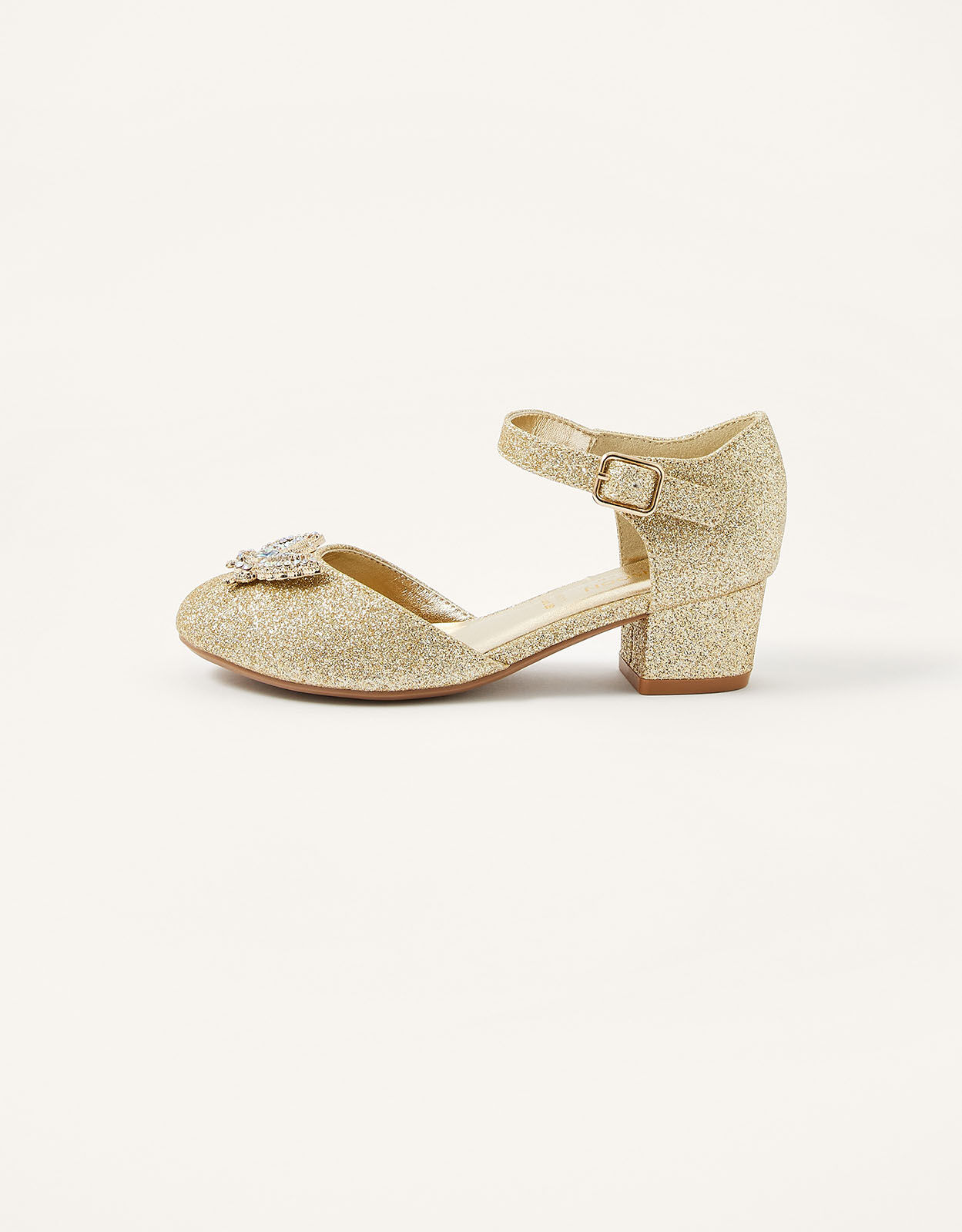 Girls gold hotsell glitter pumps