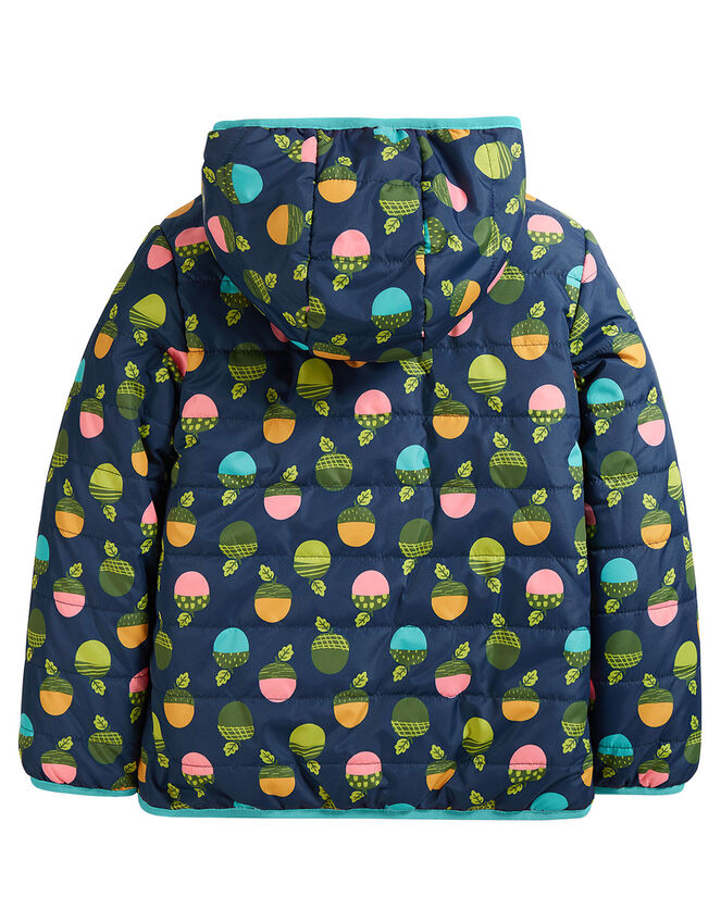 Frugi Reversible Toasty Trail Jacket, Blue (NAVY), large