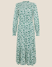 Frida Floral Print Dress, Green (GREEN), large
