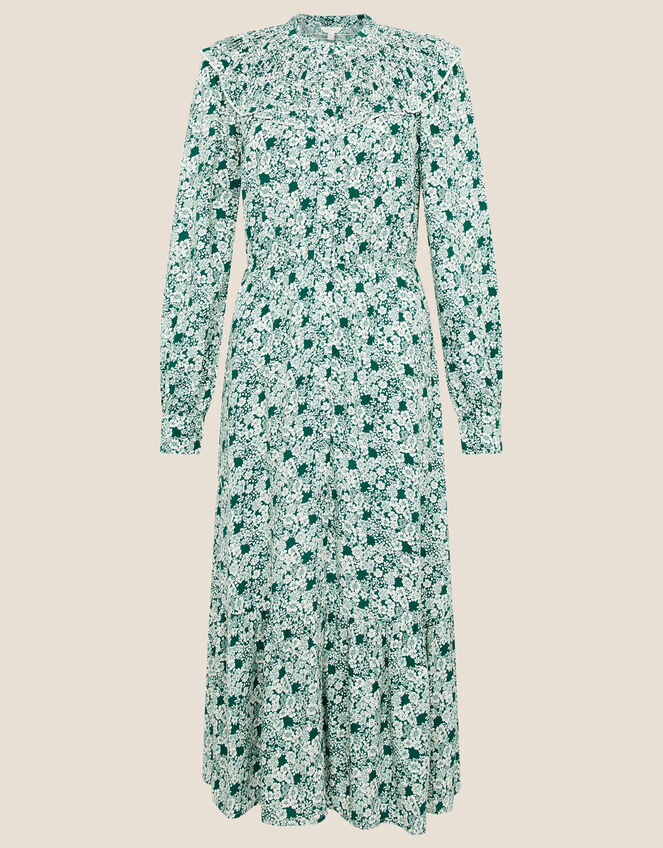Frida Floral Print Dress, Green (GREEN), large