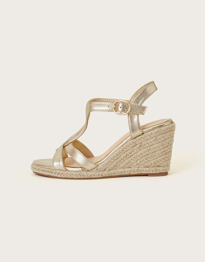 Carmela Twist Wedges , Gold (GOLD), large