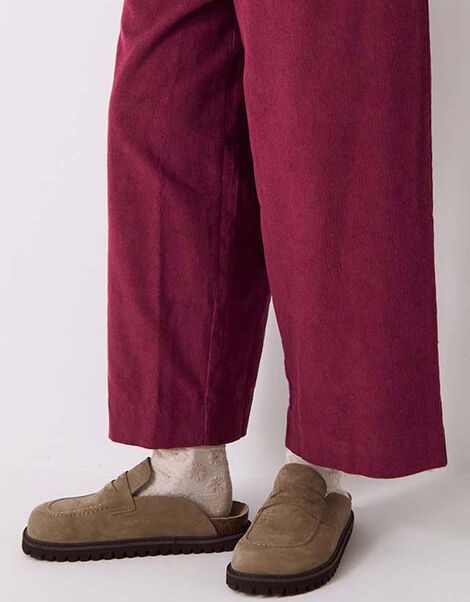 Genuins Nubuck Moccasin Clogs, Brown (TAUPE), large