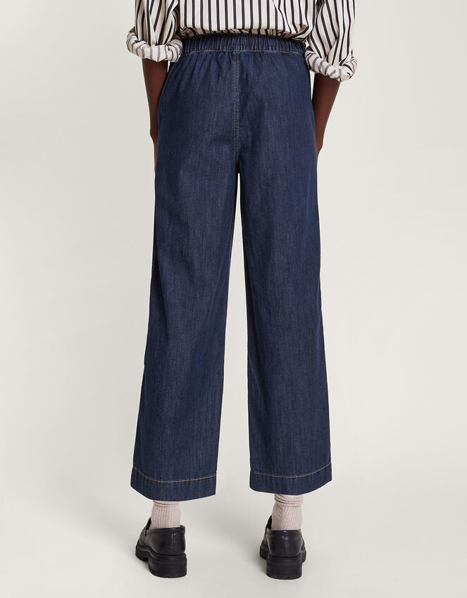 Harper Crop Wide Leg Pull-On Jeans Regular Length, Blue (INDIGO), large