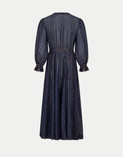 East Polka Dot Dress, Blue (NAVY), large
