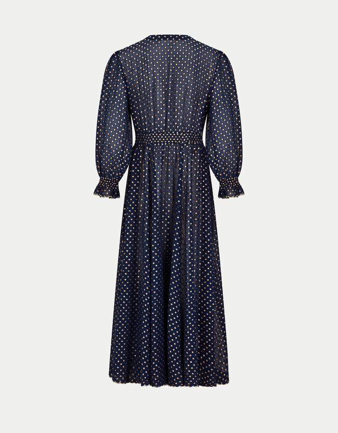 East Polka Dot Dress, Blue (NAVY), large