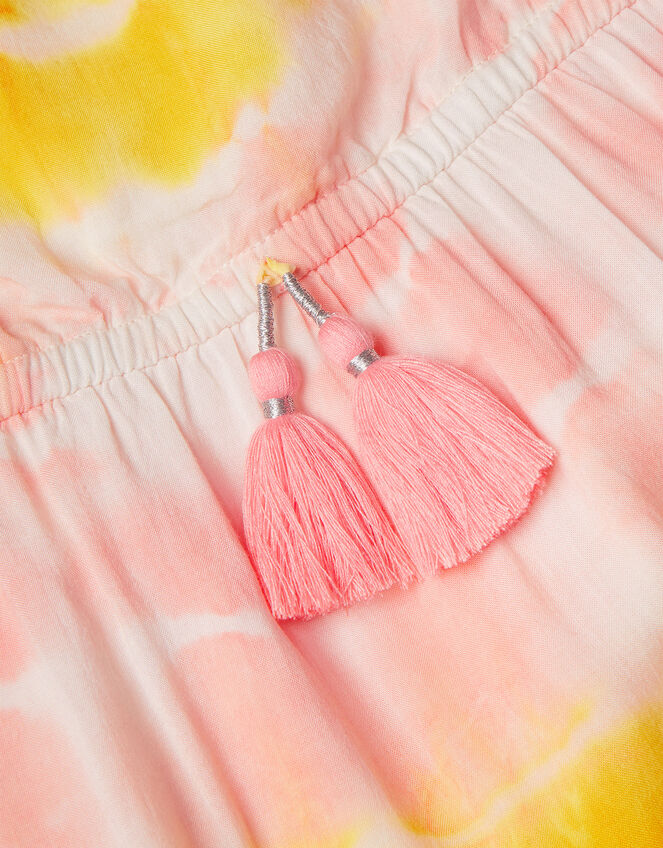 MINI ME Tie Dye Dress, Yellow (YELLOW), large