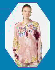 Scotch and Soda Relaxed Print Shirt, Pink (PINK), large