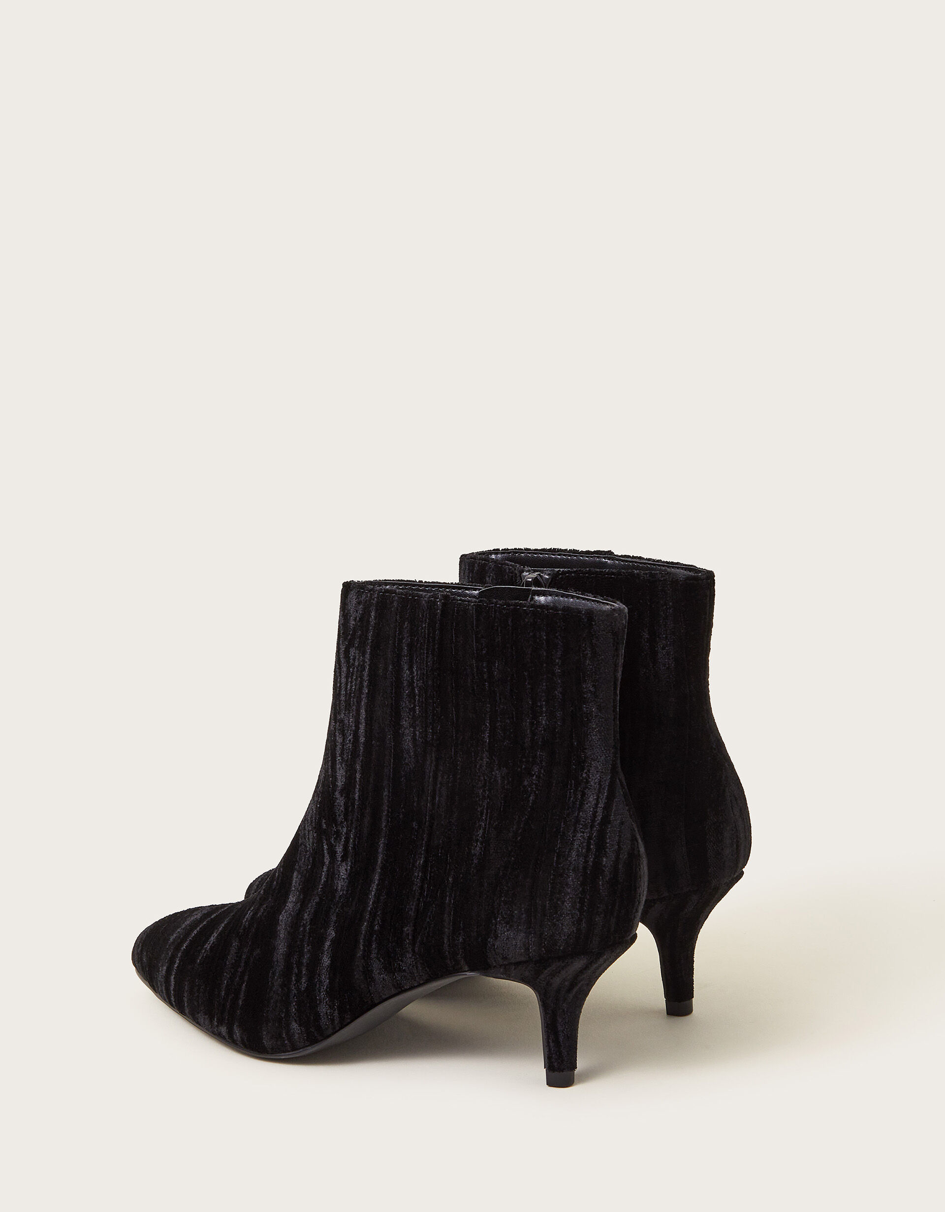 Grey kitten heel boots clearance