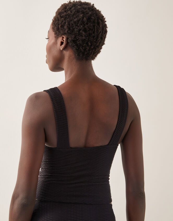 Alicia Rib Tankini Top, Black (BLACK), large