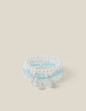 4-Pack Ombr&eacute; Snowflake Beaded Bracelets, , large