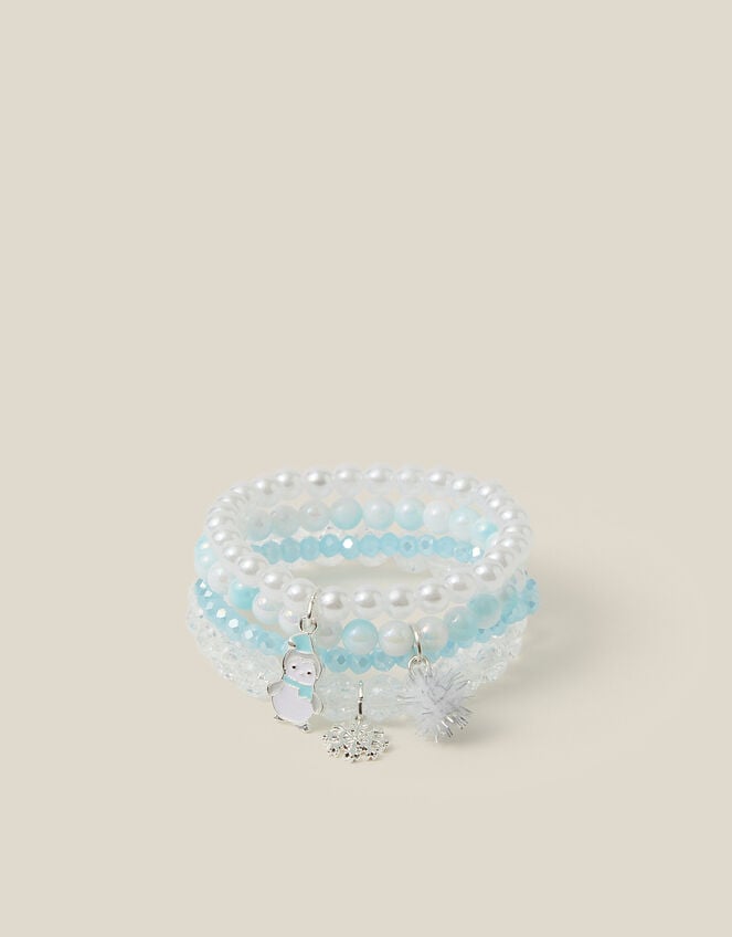4-Pack Ombr&eacute; Snowflake Beaded Bracelets, , large