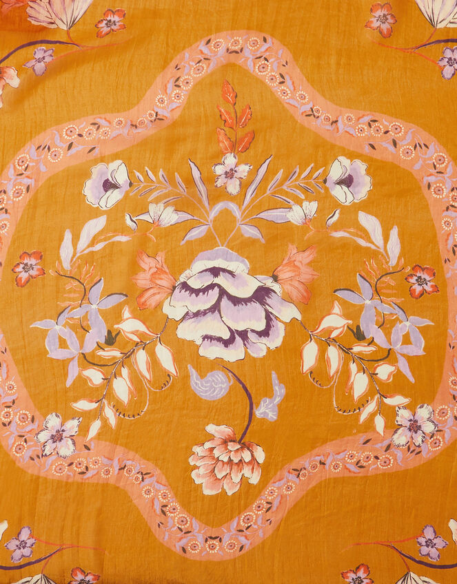 Samara Floral Square Silk Scarf, , large