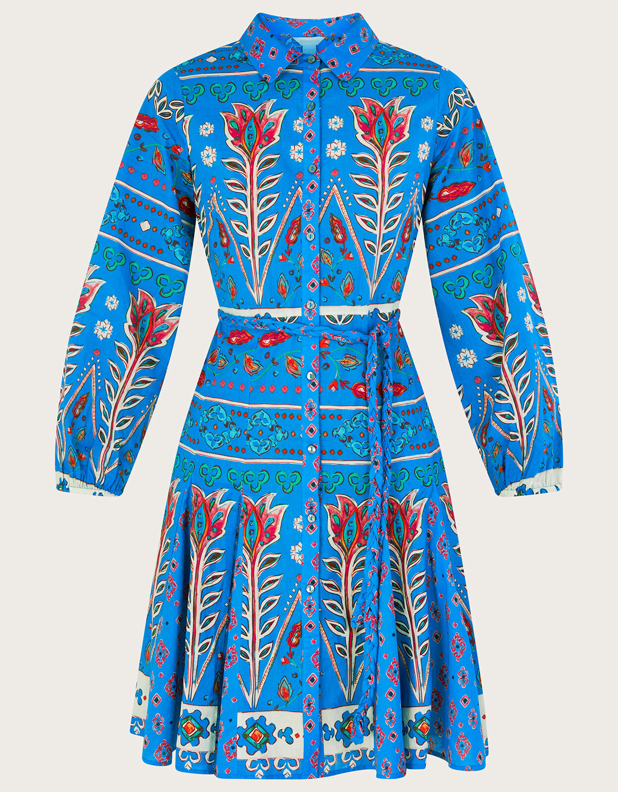 Mixed print hot sale shirt dress