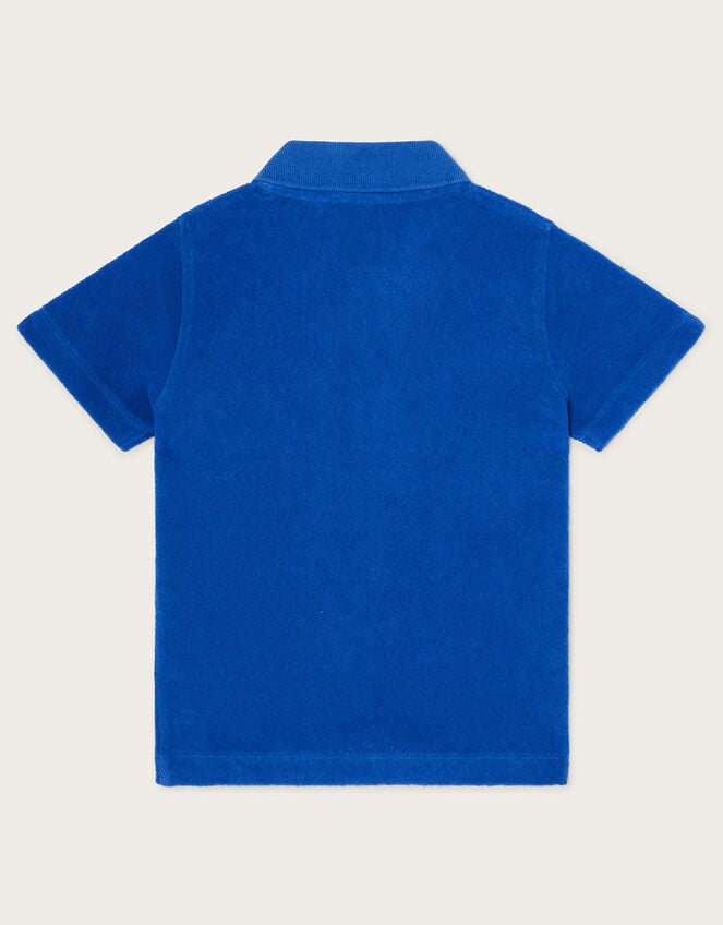 Ride The Wave Terry Polo Shirt, Blue (BLUE), large