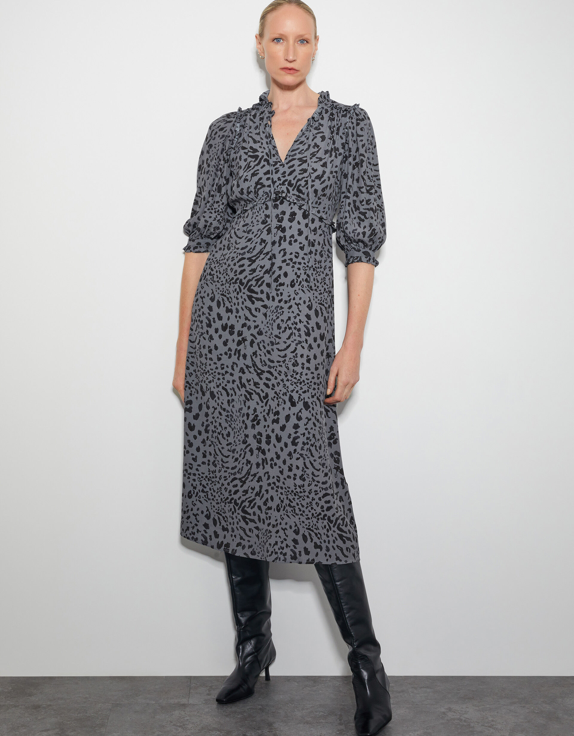 Monsoon lana leopard print dress top