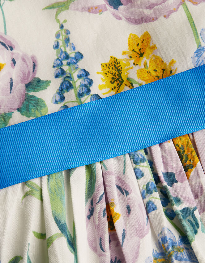 Baby Pretty Floral Print Dress, Blue (BLUE), large