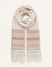 Fair Isle Knit Scarf, , large