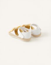 Baby Gingham Bootie Sandals, Ivory (IVORY), large