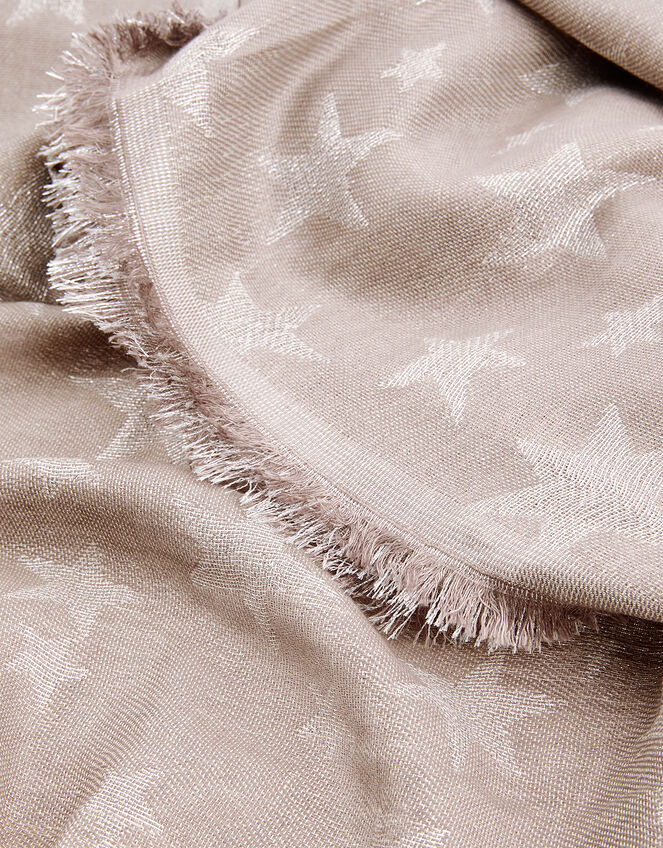 Star Jacquard Blanket Scarf, , large