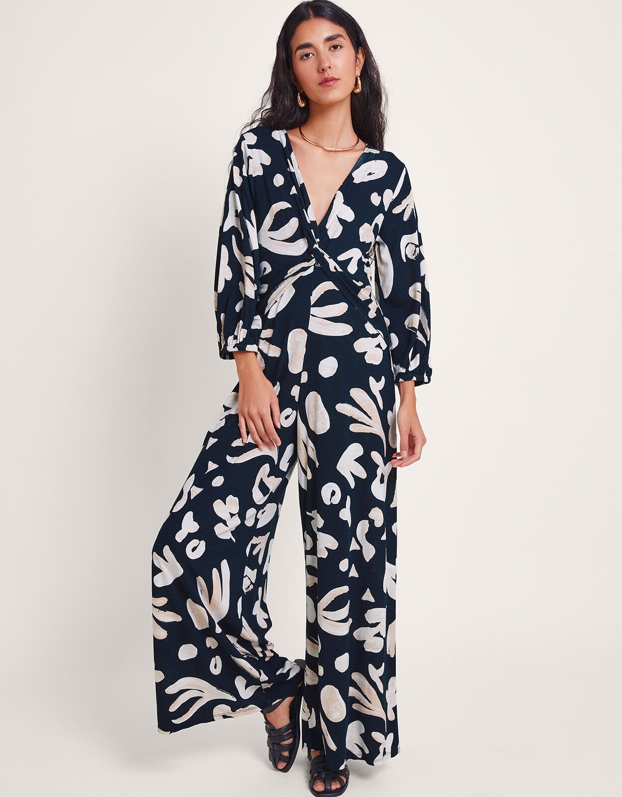 Black jumpsuit monsoon discount