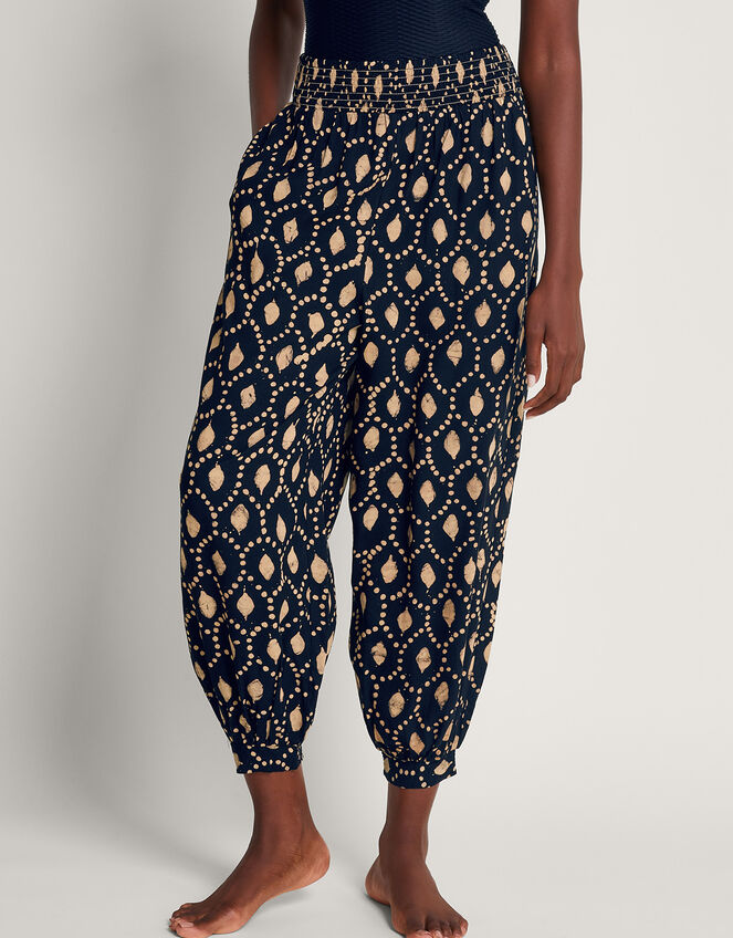 Rhea Batik Dye Pants, Black (BLACK), large