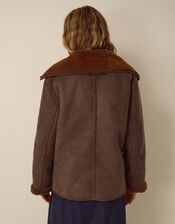 Holly Faux Suede Coat , Tan (TAN), large