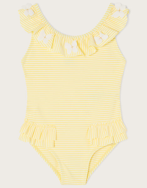 Baby Seersucker Ruffle Swimsuit Yellow, Yellow (YELLOW), large