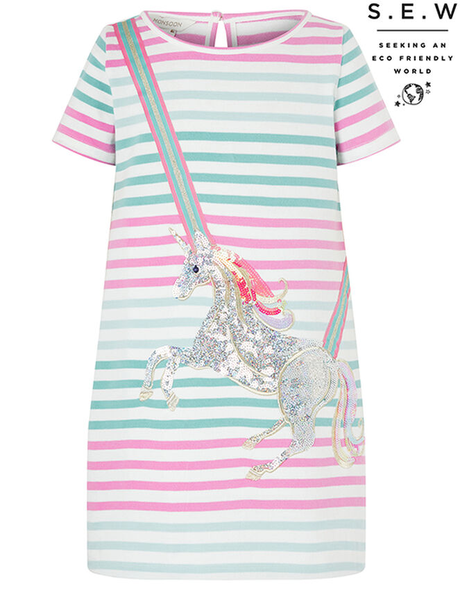 Blake Sequin Unicorn Sweat Dress, Multi (MULTI), large