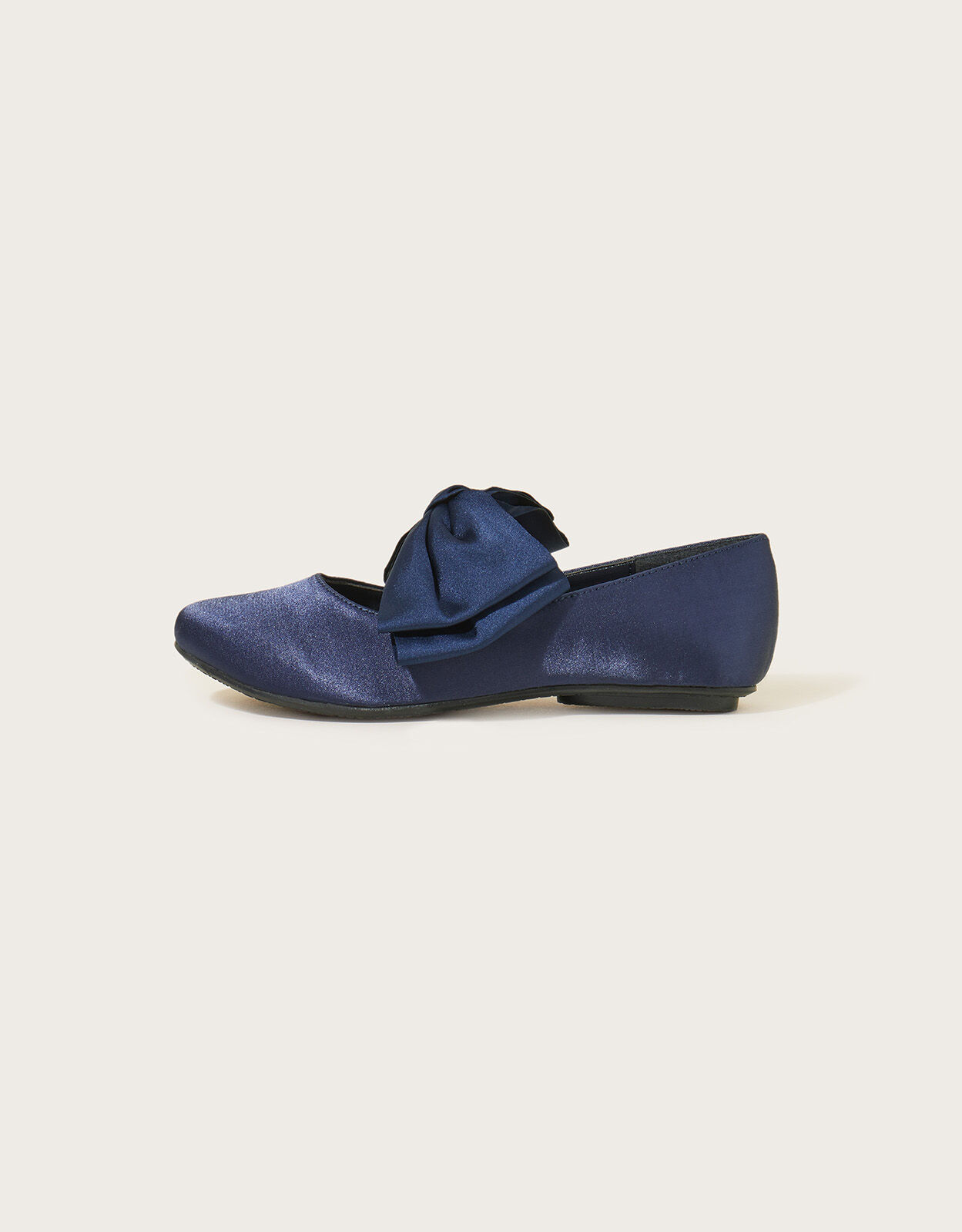 Big Bow Ballerina Flats Blue