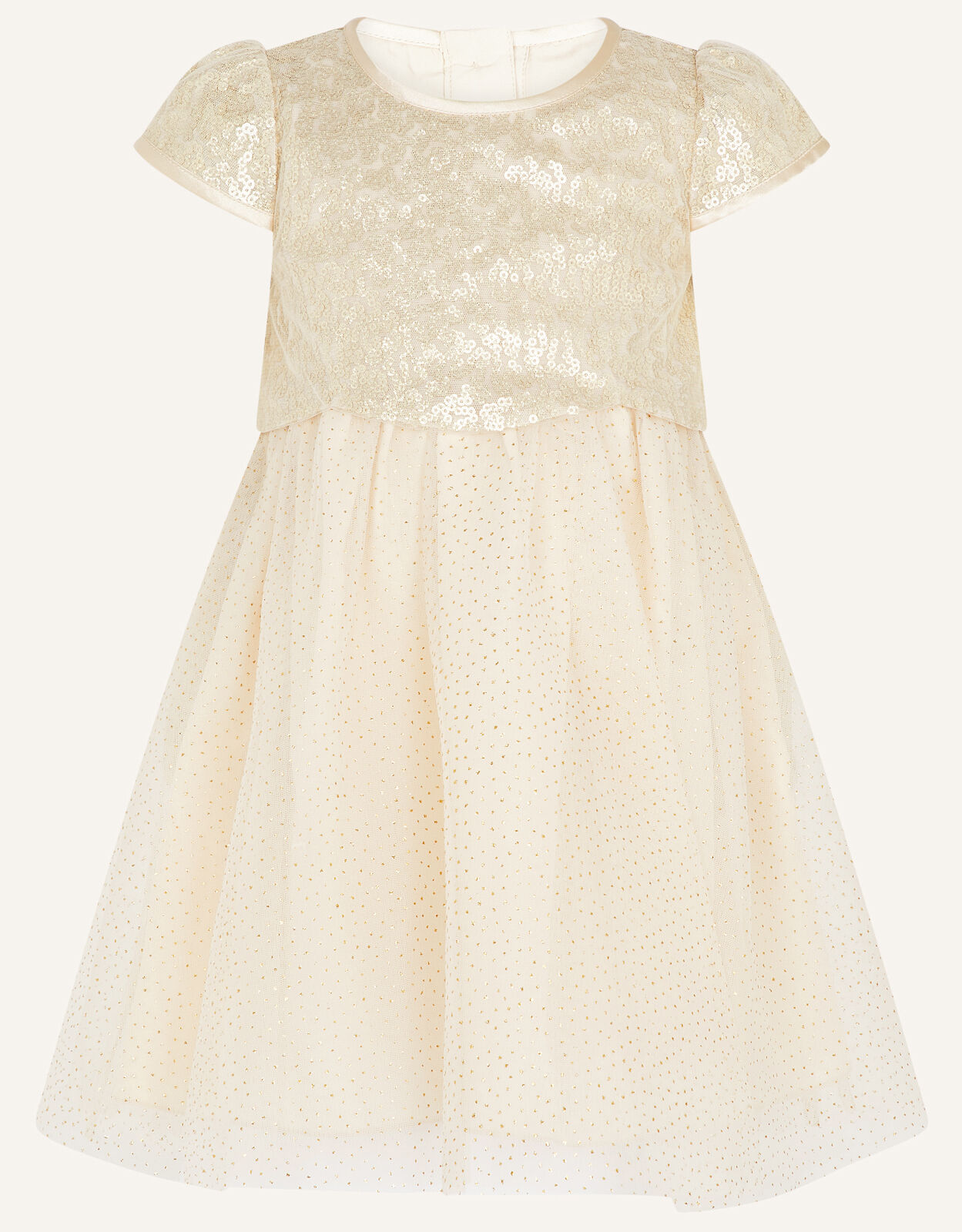 Baby Scallop Dress Gold