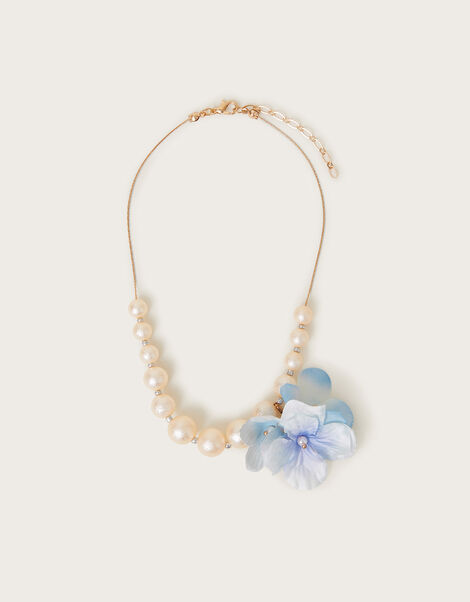 Detachable Flower Pearl Necklace, , large