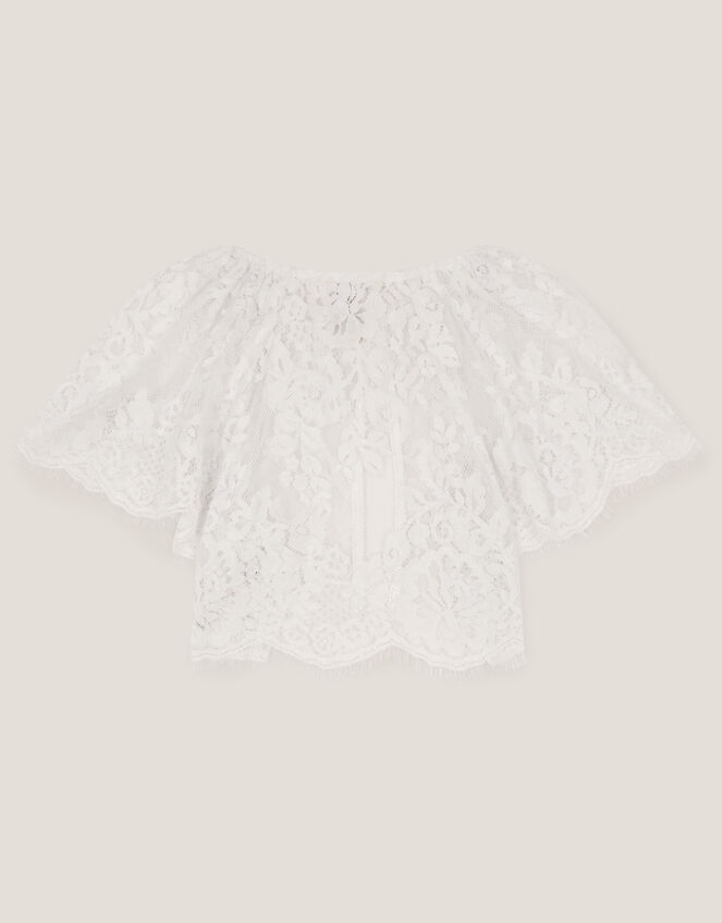 Lola Lace Short Sleeve Jacket, Ivory (IVORY), large