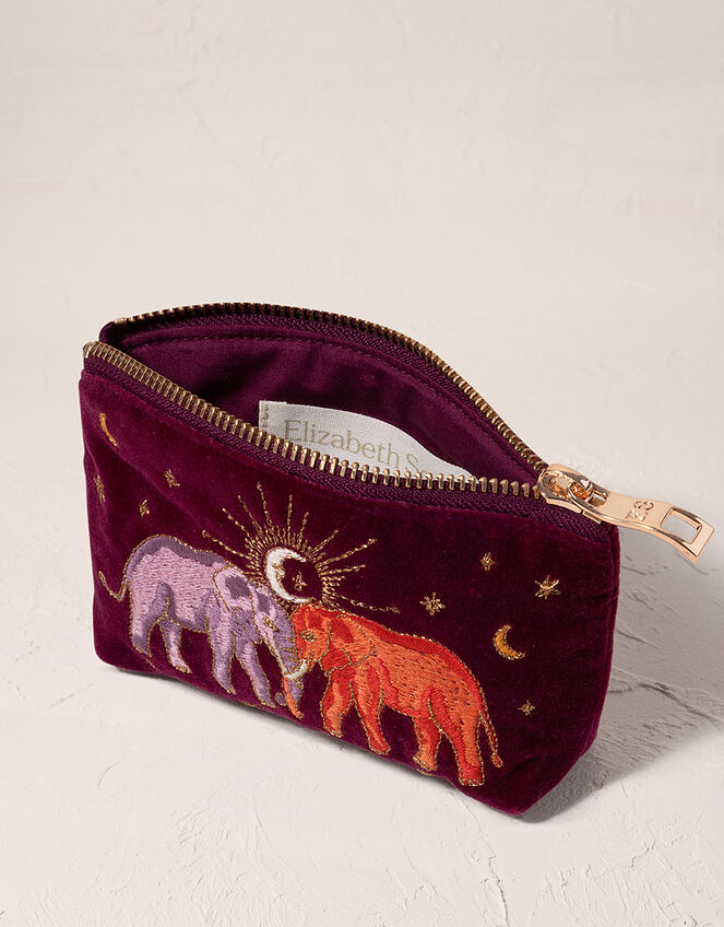 Elizabeth Scarlett Enchanted Elephant Velvet Coin Purse, , large
