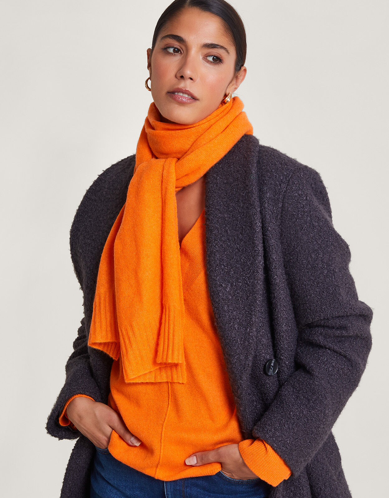 Orange new arrivals cashmere wrap