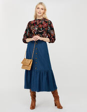 Danny Paisley Print Top, Black (BLACK), large