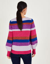 Super-Soft Striped Sweater with Recycled Polyester, Multi (MULTI), large