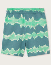 Stripe Tie Dye Shorts, Green (GREEN), large