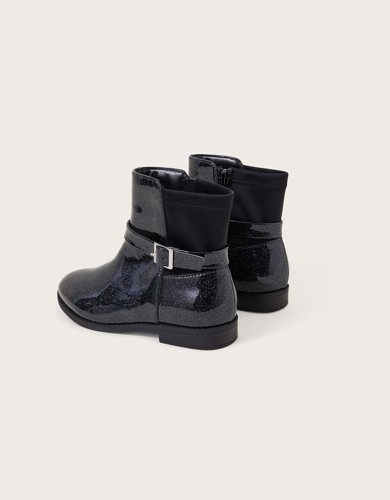Patent Glitter Ankle Boots Black Shoes Monsoon Global