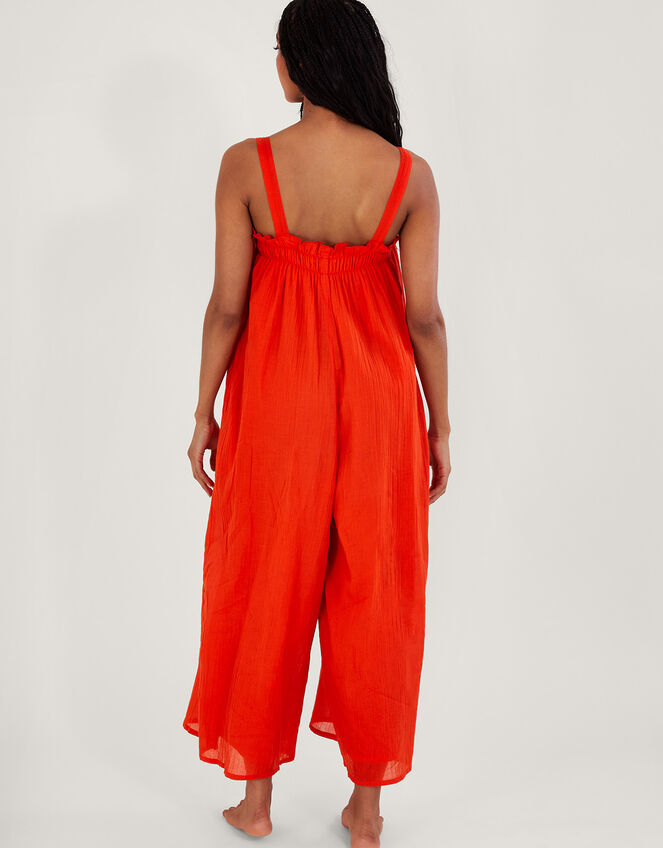 Eve Plain Jumpsuit, Orange (CORAL), large