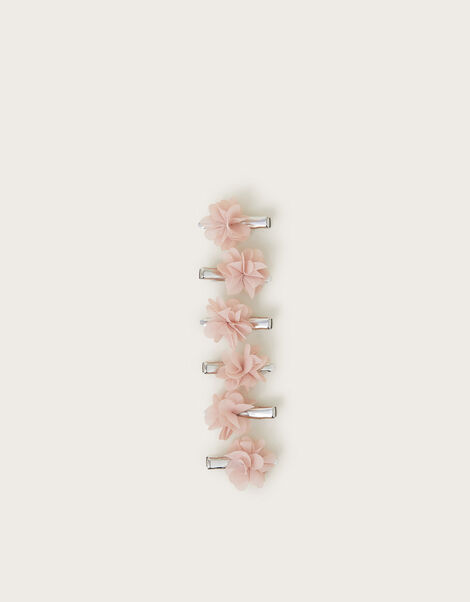 6-Pack Corsage Bridesmaid Hair Clips, Pink (PINK), large