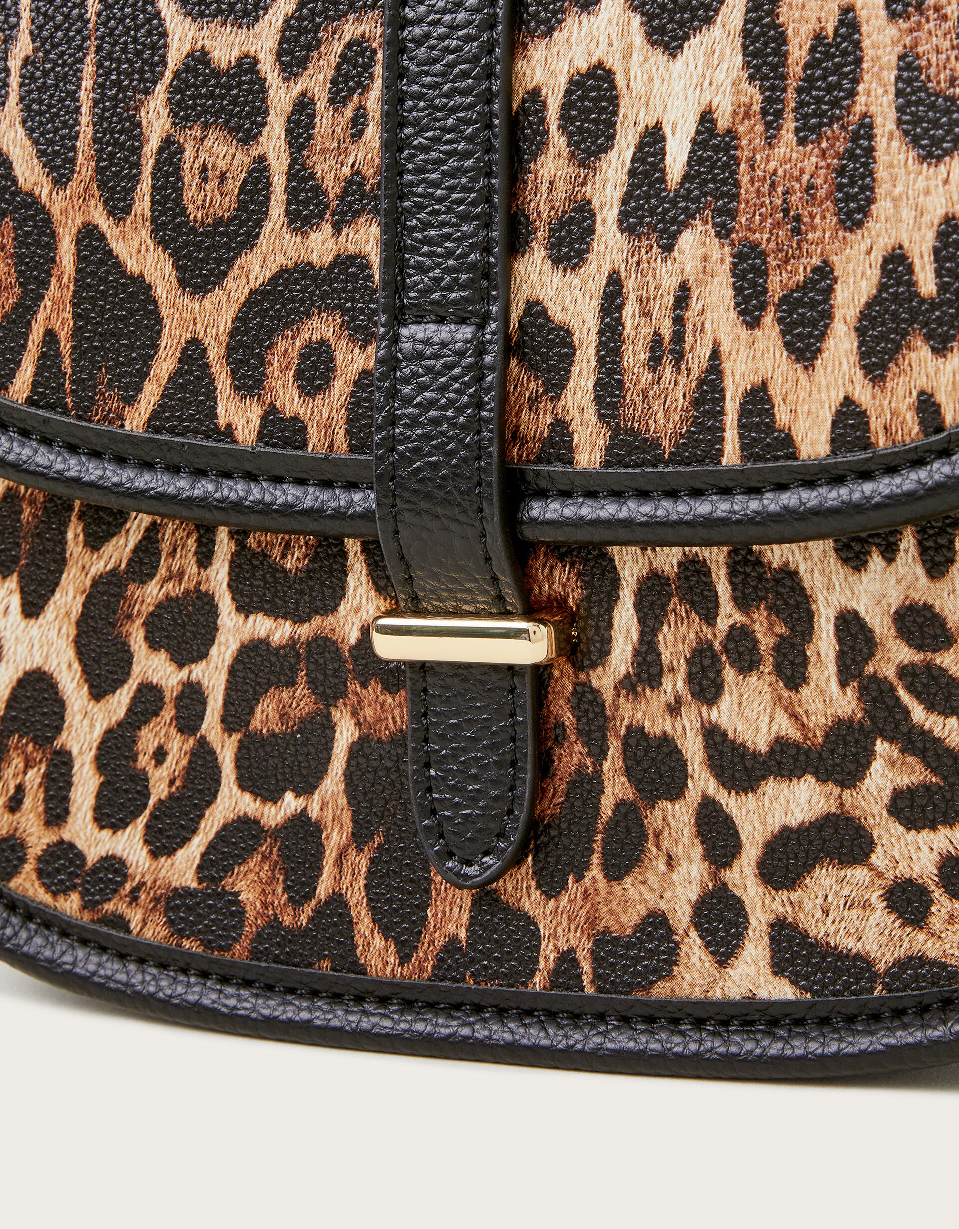 Mava Leopard Print Faux Leather Cross Body Bag