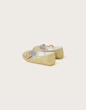 Lace Butterfly Walker Shoes, Gold (GOLD), large