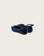 Sparkle Bow Ballerina Flats, Blue (NAVY), large
